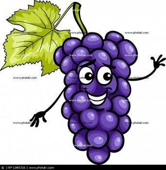 Ilustraci oacuten De Dibujos Animados Divertido Las Uvas Fruta Comida