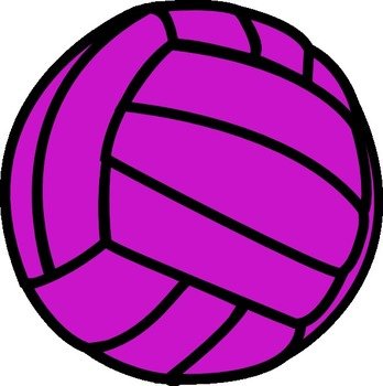 Pink Volleyball Clip Art N2