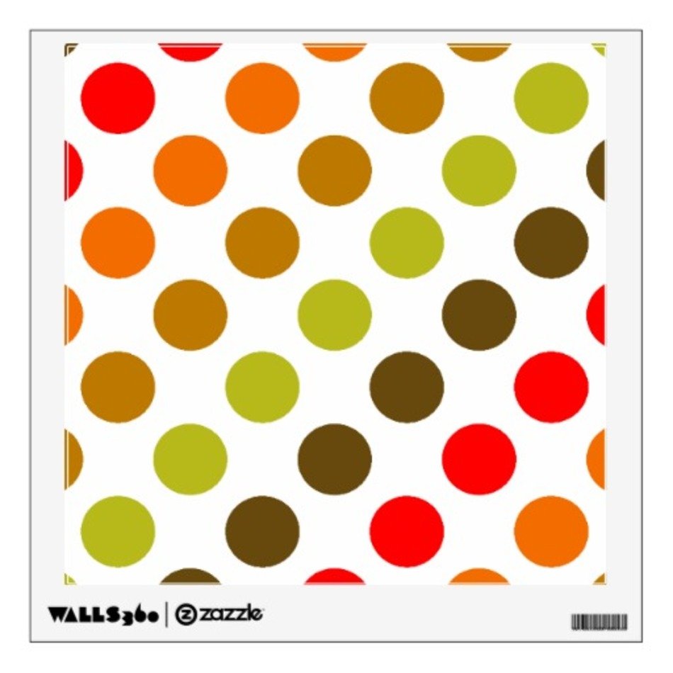 Autumn Polka Dot Stripes Room Stickers