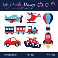 Transportation Clip Art By LittleApplesStudio $450