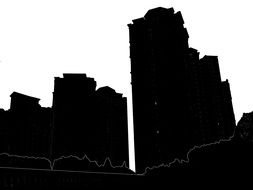 Building Silhouette as a graphic illustration