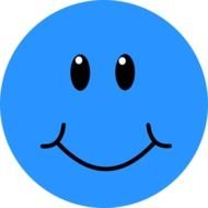Blue Smiley Face Clip Art N14