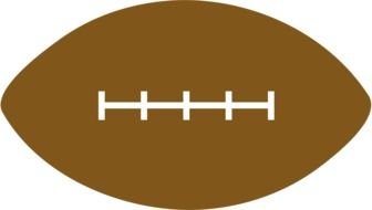 painted brown leather rugby ball