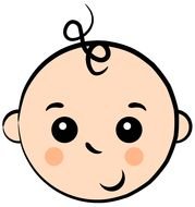 Baby Boy Face Clip Art drawing