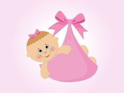 nice Cartoon Baby Girl drawing