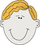 Happy person face clipart