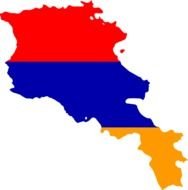 drawn tricolor flag on map