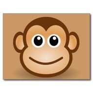 76 Free Cute Cartoon Monkey Clipart Illustration Postkarten