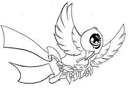 Black and white drawing of the dove tattoo clipart
