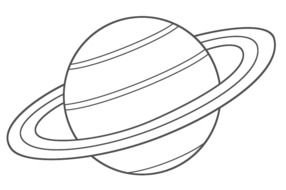 painted white planet with rings,