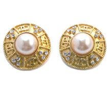 1980s Chanel Gold Pearl Earrings