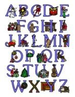 painted christmas alphabet