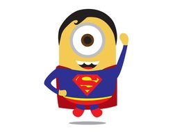 cute Superman Minion drawing
