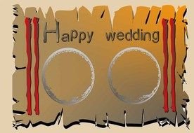 wedding paper with rings