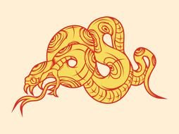 Scary Yellow Snake Graphics