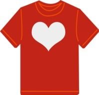 T Shirt Clip Artred heart drawing