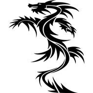 Tribal Dragon Tattoos drawing