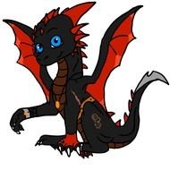little dragon with wings as a picture for clipart