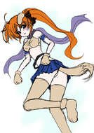 Cute sexy Dog Girl, drawing