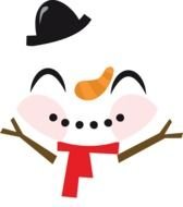 abstract snowman as a graphic image