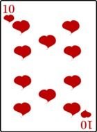 10 Of Hearts Playing Card Clip Art