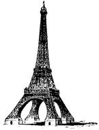 nice paris Eiffel Tower drawing