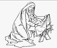 woman with baby in retro image