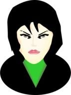 angry brunette woman