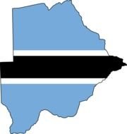 Botswana Flag And Map drawing