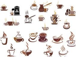Coffee Cup set darwing