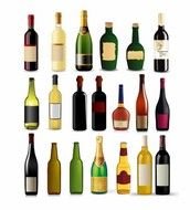 Vector Collection Wine Bottles