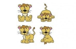 clipart with lion cub