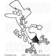 Businesswoman Cartoon Coloring Pages