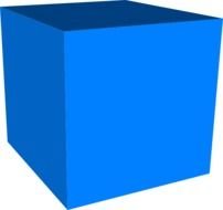 Blue Cube Clip Art N2
