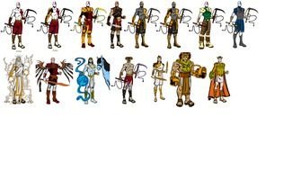 set of HeroMachine Characters