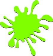 Green Paint Splatter Clip Art N24