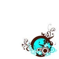 Swirl Corner Borders Flowers