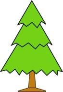 Christmas Tree green Clip Art drawing