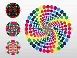 round multi-colored palette