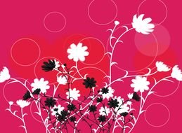 Retro Floral Design drawing