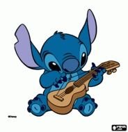 Stitch Playing Ukulele