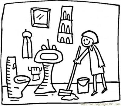 Bathroom Coloring Pages