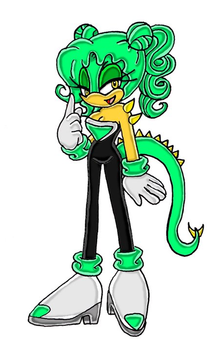 Emerald The Iguana From Sonic drawing