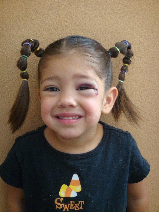 portrait of a crazy girl as a picture for clipart