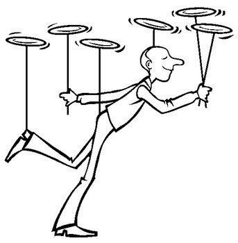 Spinning Plates Clip Art