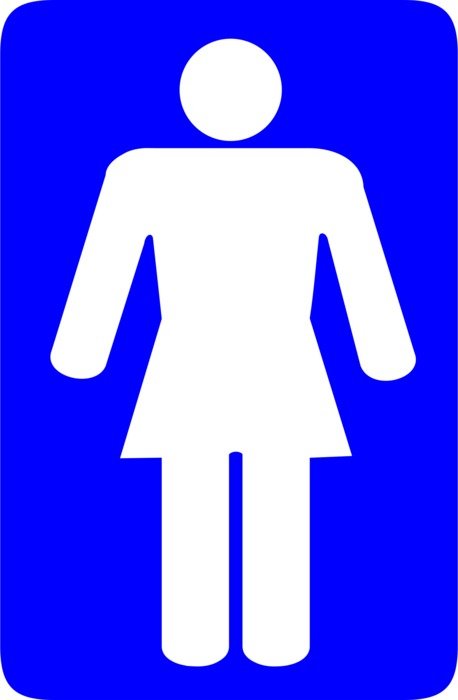 female silhouette on a blue background