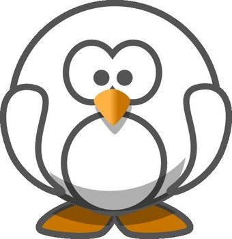 Black And White Penguin Clip Art N11