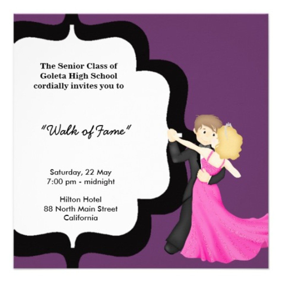 Prom Dance Design Invitation