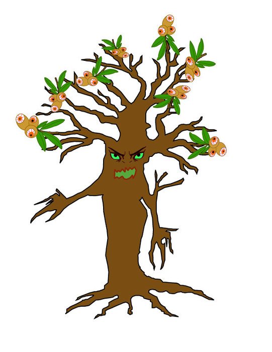 Scary Tree Clip Art N2