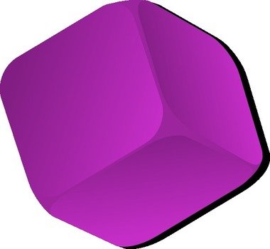 Purple Cube Clip Art